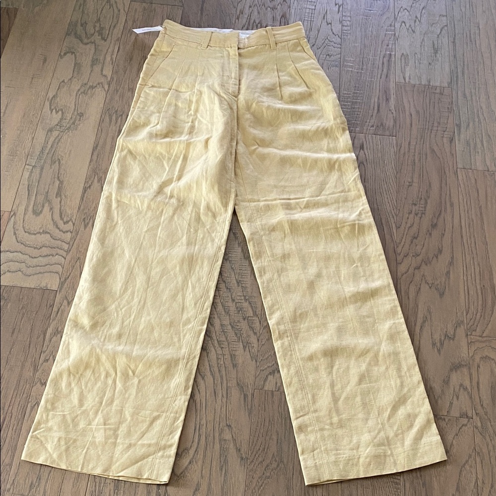 Wilfred Light Yellow Straight Leg Pants